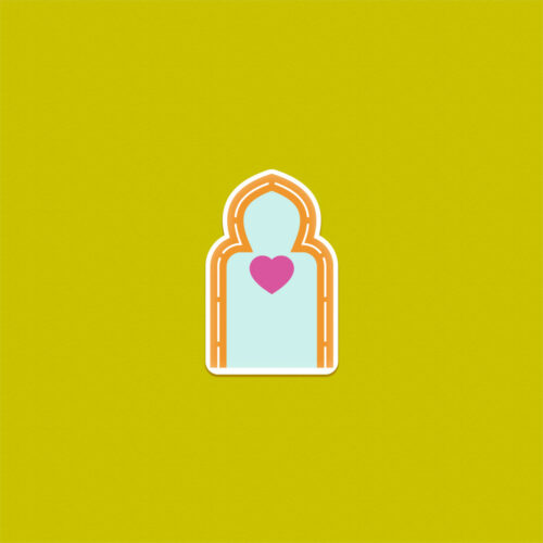 Door to your heart sticker