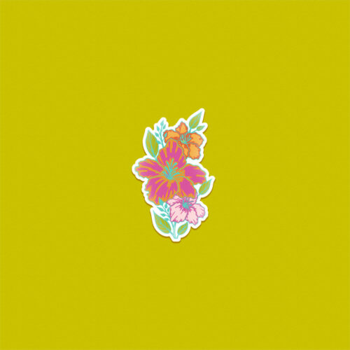 Blooming in the Sun -floral sticker