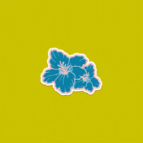 Drenched in Twilight -floral sticker
