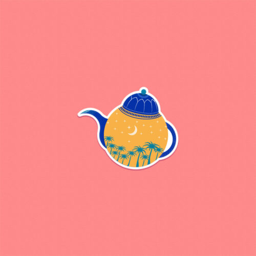 Sipping the Night Away Arabian Sticker