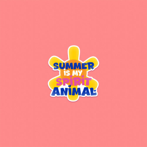 Summer is My Spirit Animal Sunny Sticker
