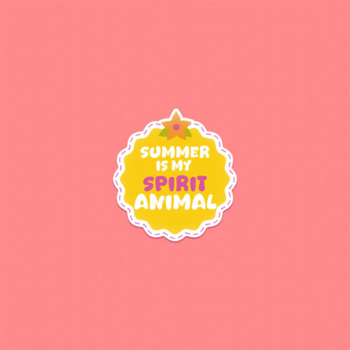 Summer is My Spirit Animal Cute Sticker