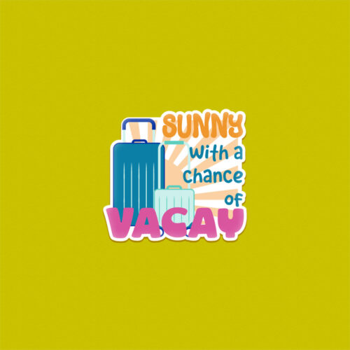 Sunny with a Chance of Vacay Travel Sticker